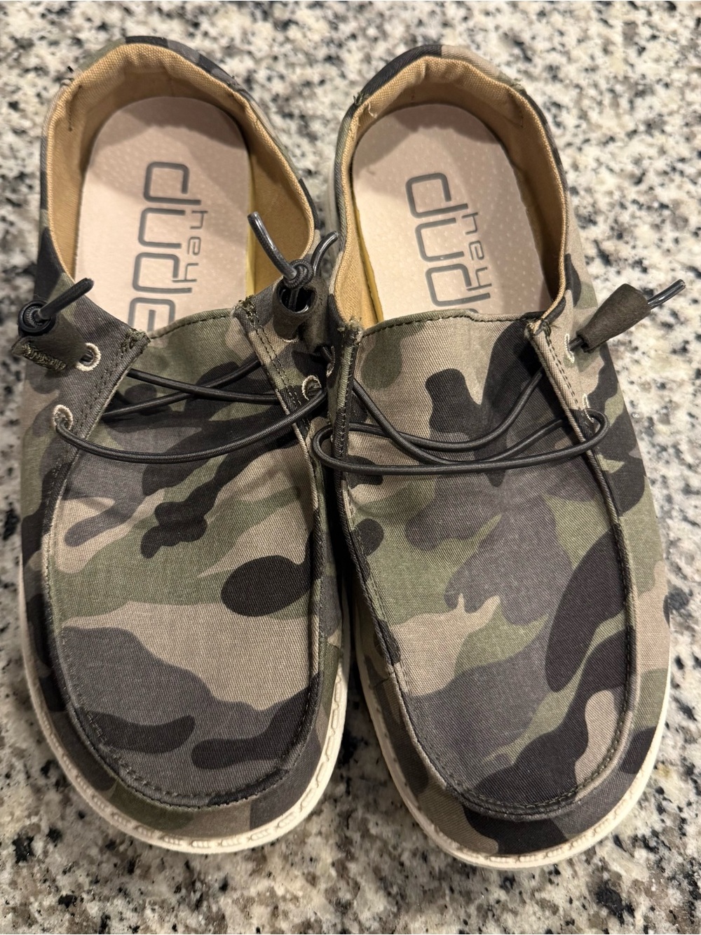 Hey Dude women’s Camo Canvas Slip-On Shoes - Green Camo